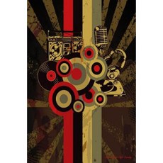 Journal Your Life's Journey: Retro Grunge Music Lined Journal 6 X 9 100 Pages Paperback, Createspace Independent Publishing Platform