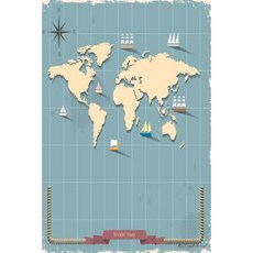 我的旅行日記：復古世界地圖旅行計畫和日記 6 X 9 139 頁平裝本, Createspace獨立發布平台