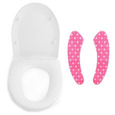 Indoor Home馬桶蓋 特大 D型+黏貼式馬桶蓋, 隨機發貨, 1套