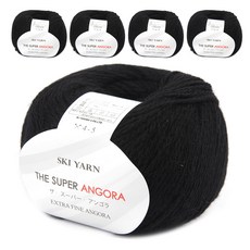 超級安哥拉 編織線 5入, 11號 黑曜石