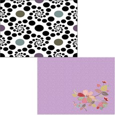 Bellamusic 矽膠餐墊 花枝2 + 圓圓款, 混合顏色, 385 x 285 mm, 厚度 1 mm, 1個