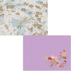 印尼 Bella 矽膠餐墊 花枝2 + 質感, 混合顏色, 385 x 285 mm, 厚度 1 mm, 1個
