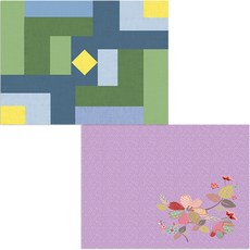 Bellamusic 矽膠餐墊 花枝2 + 七巧板圖案, 4, 385 x 285 mm, 厚度 1 mm, 1個