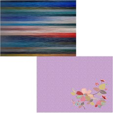 Bellamusic 矽膠餐墊 花枝2 + 粉彩, 混合顏色, 385 x 285 mm, 厚度 1 mm, 1個