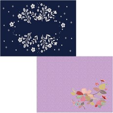 Bellamusic 矽膠餐墊 花枝2 + 銀河, 混和顏色, 385 x 285 mm, 厚度 1 mm, 1個