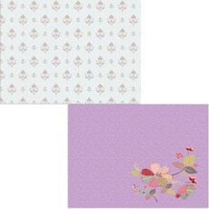 印尼 Bella 矽膠餐墊 花枝2 + 無圖案, 混合顏色, 385 x 285 mm, 厚度 1 mm, 1個