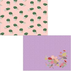 Bellamusic 矽膠餐墊 花枝2 + 小仙人掌, 混合顏色, 385 x 285 mm, 厚度 1 mm, 1個