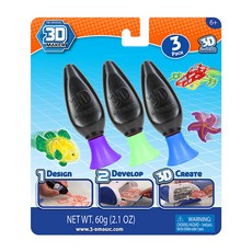 3D메이커 3D매직젤 만들기놀이 3p, 퍼플, 야광, 블루, 1개