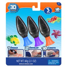 3D메이커 3D매직젤 만들기놀이 3p, 퍼플, 블루, 오렌지, 1개