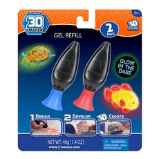 3D메이커 3D야광매직젤 만들기놀이 2p, 블루, 레드, 1개