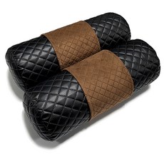 韓國 caiMaN 寬版頸枕 2入, 1套, 黑色 + 棕色