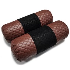 韓國 caiMaN 寬版頸枕 2入, 1套, 棕色 + 黑色