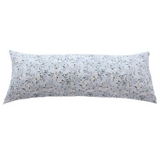 Beau Monde 花圖案抱枕套, 藍色