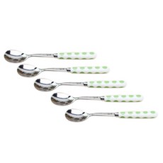 LKmade 骨瓷色點茶匙綠, 5入, 單品