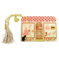 服裝店圖案手拿鏡, 1個, 粉色的