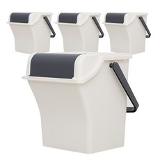 라이피스트 데일리 분리수거함 4p + 스티커, 아이보리, 1세트