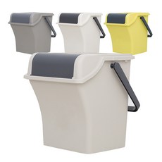 라이피스트 데일리 분리수거함 4p + 스티커, 브라운, 라이트 그레이, 멜로우샤인, 아이보리, 1세트