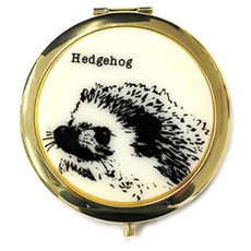 動物圖案翻蓋式手拿鏡, 刺蝟, 1個