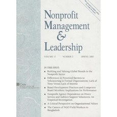 Nonprofit Management & Leadership Volume 17 Number 3 Paperback, Jossey-Bass