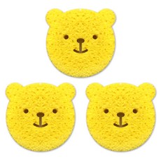 마니또 쥬쥬 베이비 바스 스폰지, 베어옐로우, 3개