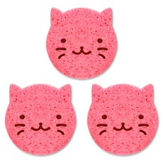 마니또 쥬쥬 베이비 바스 스폰지, 캣핑크, 3개