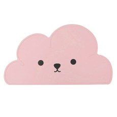 바이셀 반려동물 식기매트 도그구름, 핑크, 1개