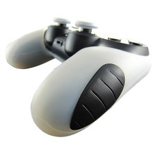 PS4 DualShock 4優質半矽膠保護殼, 白色的, 1個