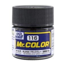 프라모델 도료 C-116 6개입, BLACK GRAY(반광), 10ml