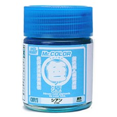 프라모델 도료 CR-1 6개입, 원색 색원 시안, 18ml