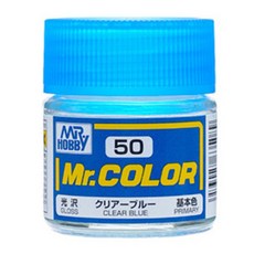 프라모델 도료 C-050 6개입, CLEAR BLUE(유광), 10ml