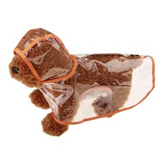 I Love Pet 寵物狗雨衣, 透明棕邊