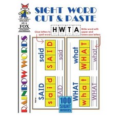Sight Word Cut & Paste Paperback, Createspace Independent Publishing Platform