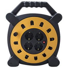 다목적 전기릴선 연장선 20미터 4구형 케이스형 레드, 20m, 1개