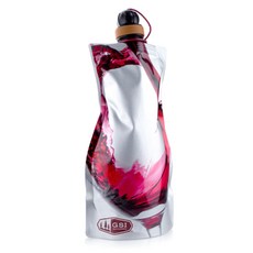 지에스아이아웃도어 소프트 사이드 와인 카라페 물통 750ml, Silver Burgundy, 1개