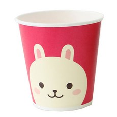 황씨네도시락 캐릭터 종이컵 토끼, 60개입, 1개
