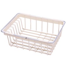 Crevasse 伸縮碗盤瀝水架, 象牙白