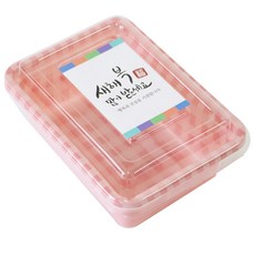 황씨네도시락 직사각 미니 파스텔체크 도시락 용기 핑크 24p + 새해 복 캘리그라피 사각 도시락 스티커 24p, 1세트