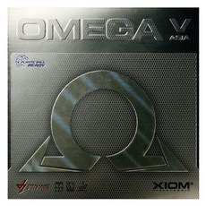 XIOM Omega5 Asia乒乓球拍橡膠皮, 黑色的