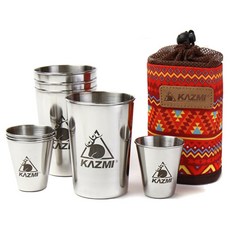 카즈미 스테인레스 감성 캠핑컵 세트, 1세트