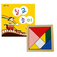 조이매스 원목 칠교놀이 + 소책자, 혼합 색상, 1개