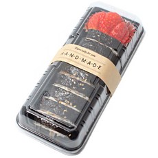 피크닉하우스 블랙김밥도시락 용기 10p + 크라프트 띠스티커 10p, 1세트, 1개