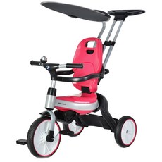 아가플러스 BMW 컴팩트 폴딩 유아동 다기능 세발자전거, 벨벳 레드, 1개