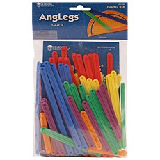 Learning Resources 三角尺量角器拼接短棍 LER4340 74條組, 混色