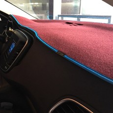 黑標毛氈乳膠防滑儀表板避光墊 現代, 酒紅色 + 藍色, Grandeur IG(無中央/有HUD)
