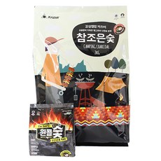 카즈미 참 조은 숯 2kg + 원콜 숯 착화탄 220g, 1세트