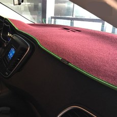黑標毛氈乳膠防滑儀表板避光墊 起亞, All New K7 2016年~(有中置喇叭/有HUD), 酒紅 + 綠