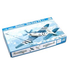 Trumpeter 1:72 영국 Sea Fury FB 11 전투기 프라모델 TRU2476, 1개