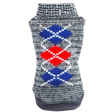 Ecodi 狗方形毛衣, 灰色的