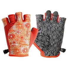 지맥스 여성용 데이지레어 아웃도어 반장갑 GMS10039, 오렌지, 1개