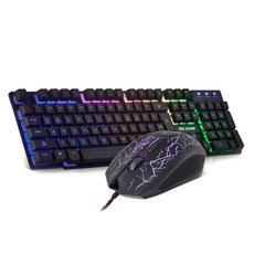 디디존 LED백라이트 키보드 + 마우스 합본 MK-3000LED, 혼합색상, 일반형